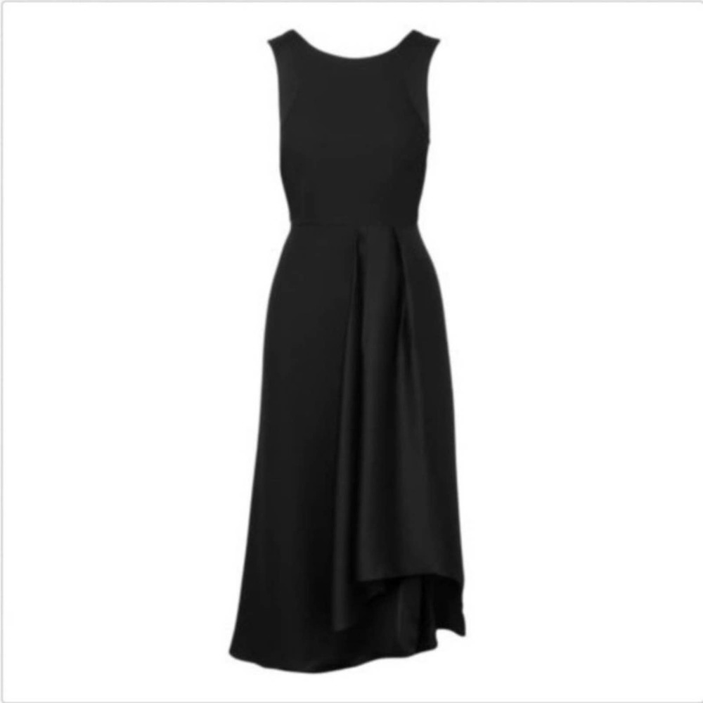 Banana Republic Sleeveless Square Neckline Midi Length Asymmetrical Hem Dress